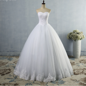 T25- Kant Prinses Trouwjurk / Elegant bruidsjurk