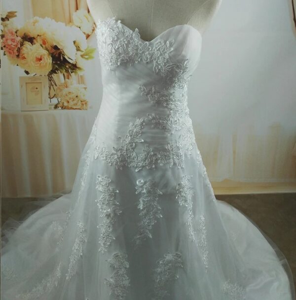 T9- Zeemeermin Trouwjurk- Nieuwe Kant Appliques Elegante Bruidsjurk - Image 2