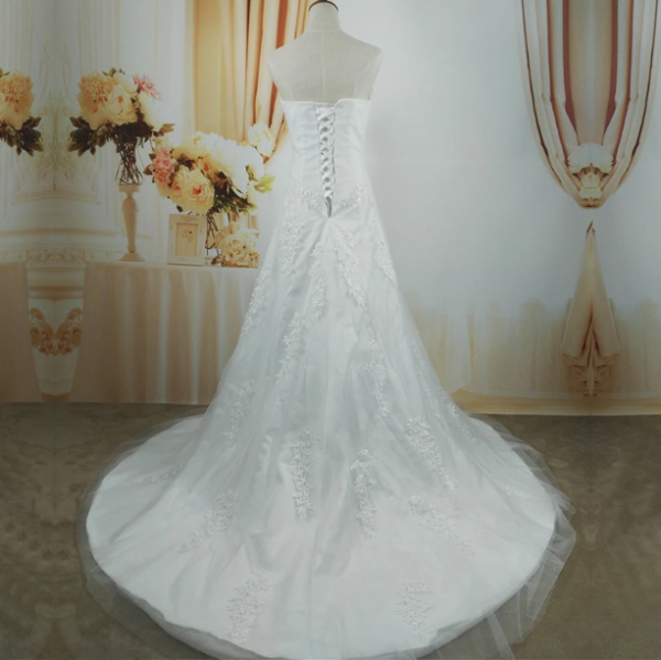 T9- Zeemeermin Trouwjurk- Nieuwe Kant Appliques Elegante Bruidsjurk - Image 3